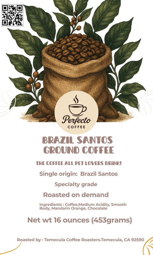 Brazil Santos Ground Coffee 16 Onz